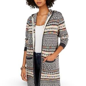 Monteau Multicolor Patterned Cardigan
